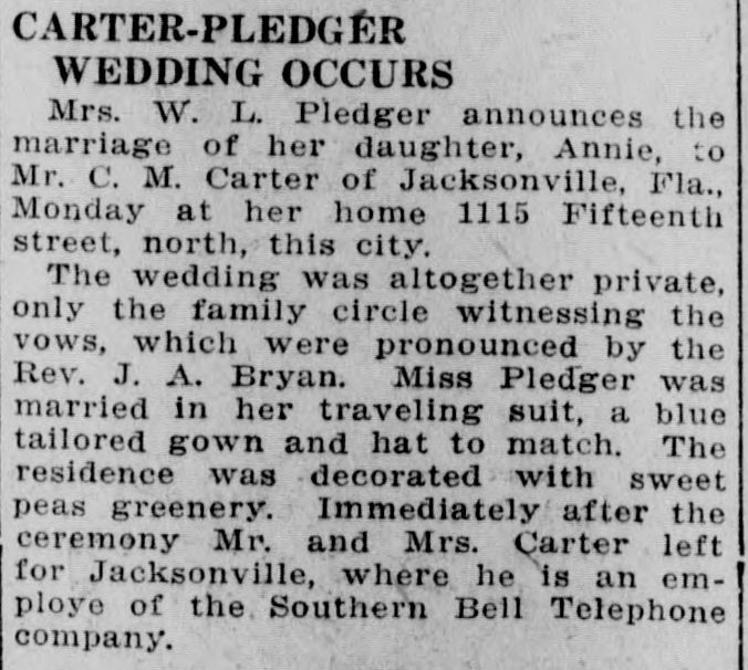 Annie Pledger-C. M. Carter